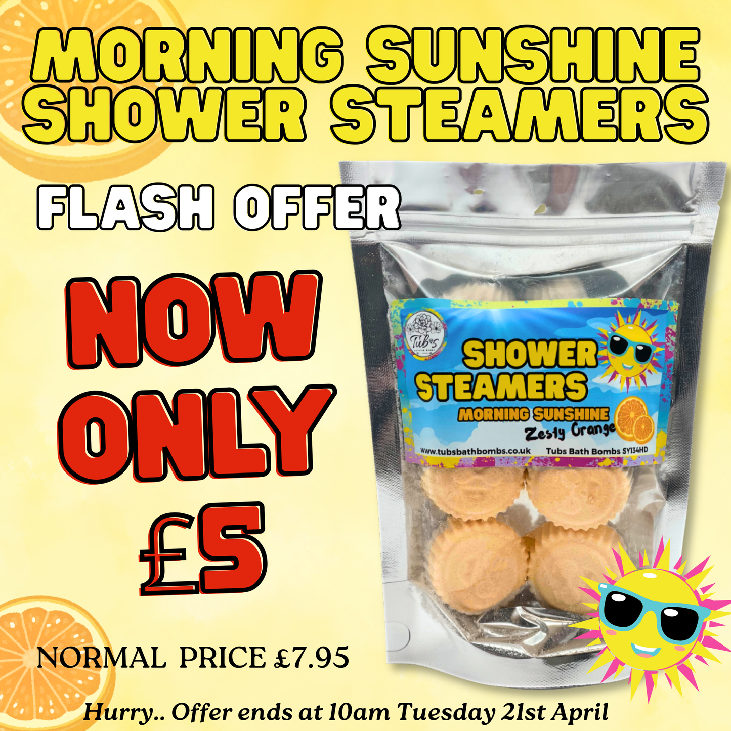 Morning Sunshine Orange Shower Steamers