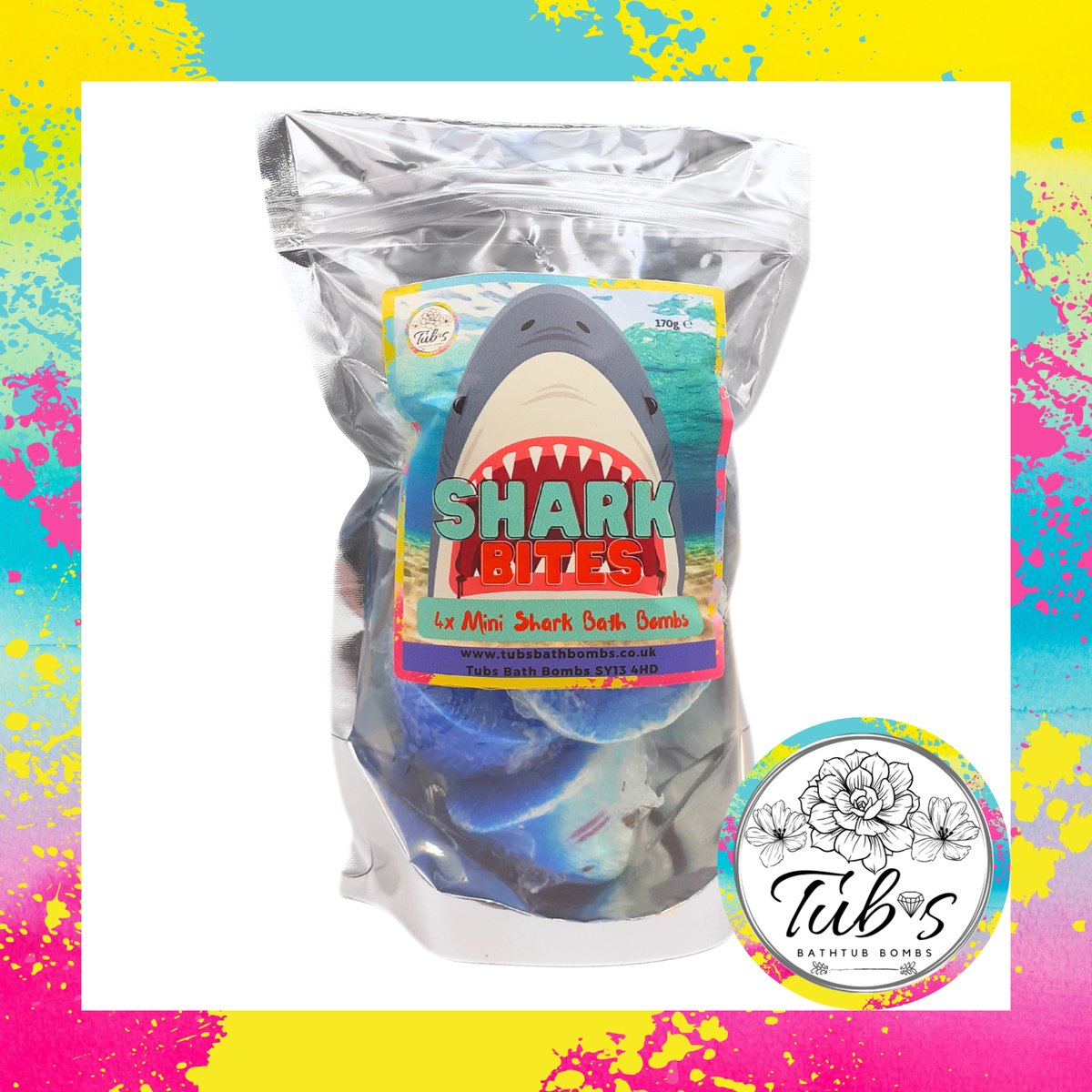 Shark Bites - 4 Mini Bath Bombs