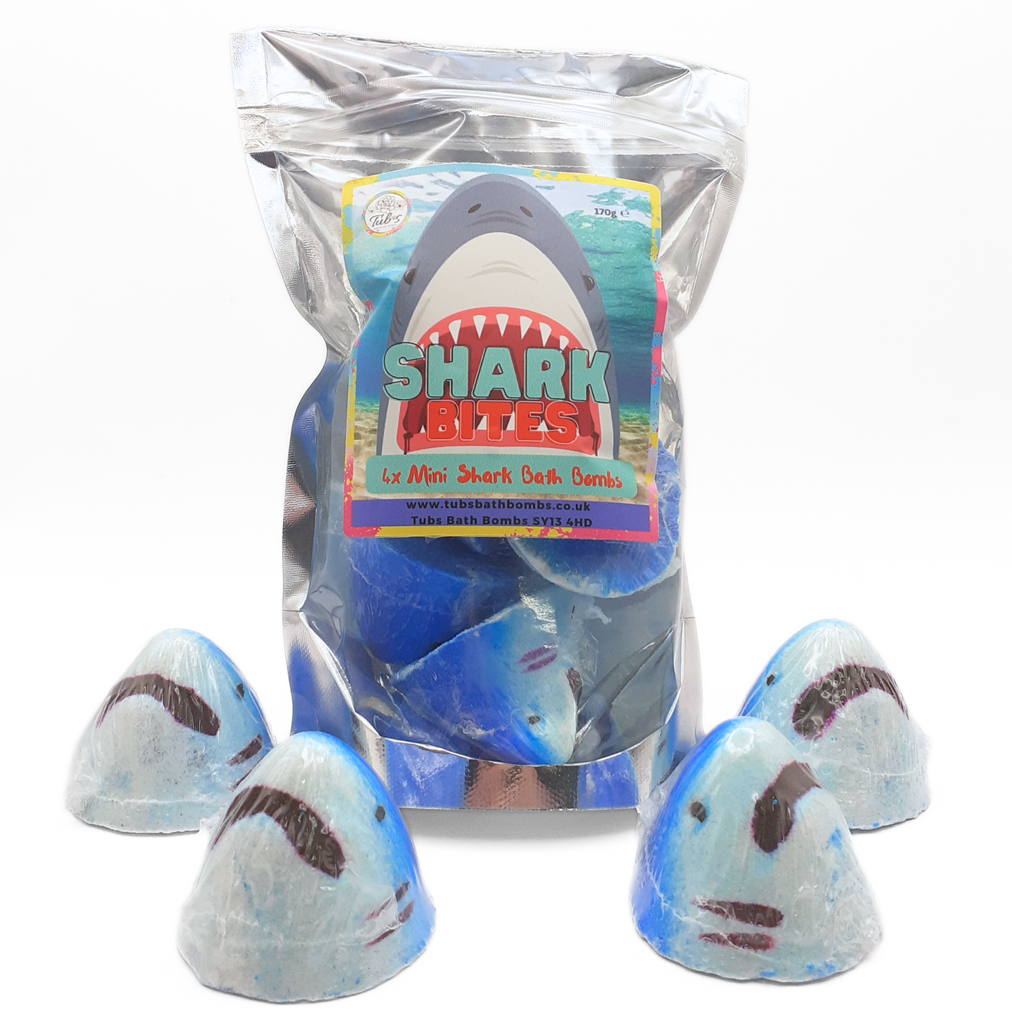 Shark Bites - 4 Mini Bath Bombs
