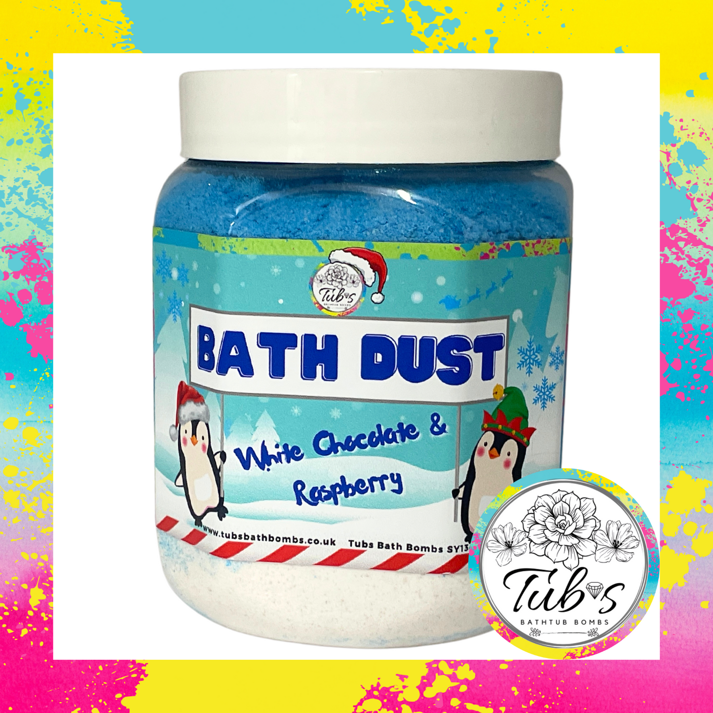 Christmas White Chocolate and Raspberry Bath Dust