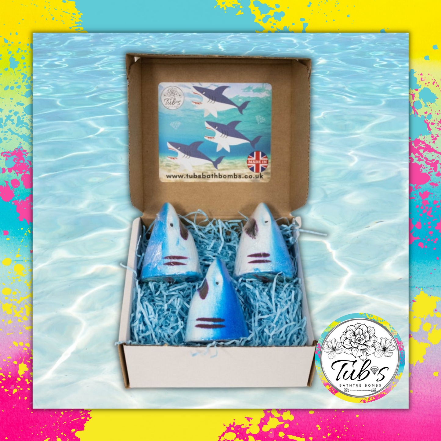 Trio of Blue Shark Attack Bath Bomb Gift Set