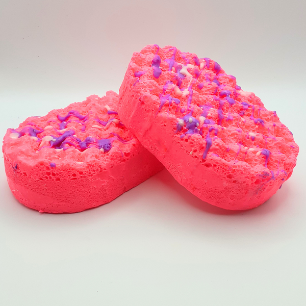Vibrant Pink Soap Sponge Ice Pixie Scented