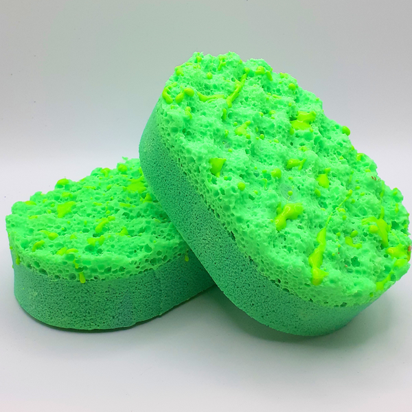 Vibrant Green Soap Sponge Adventurous Scented