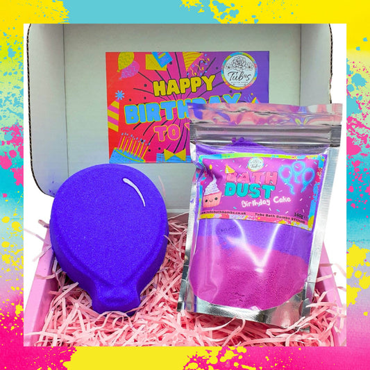 Happy Birthday Pink and Purple Gift Box
