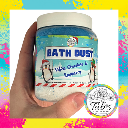 Christmas White Chocolate and Raspberry Bath Dust