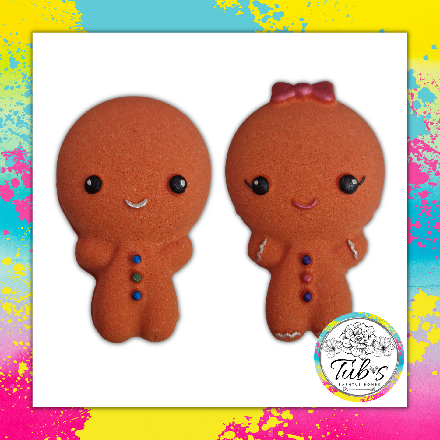 Cute Gingerbread People Bath Bomb Gift Set