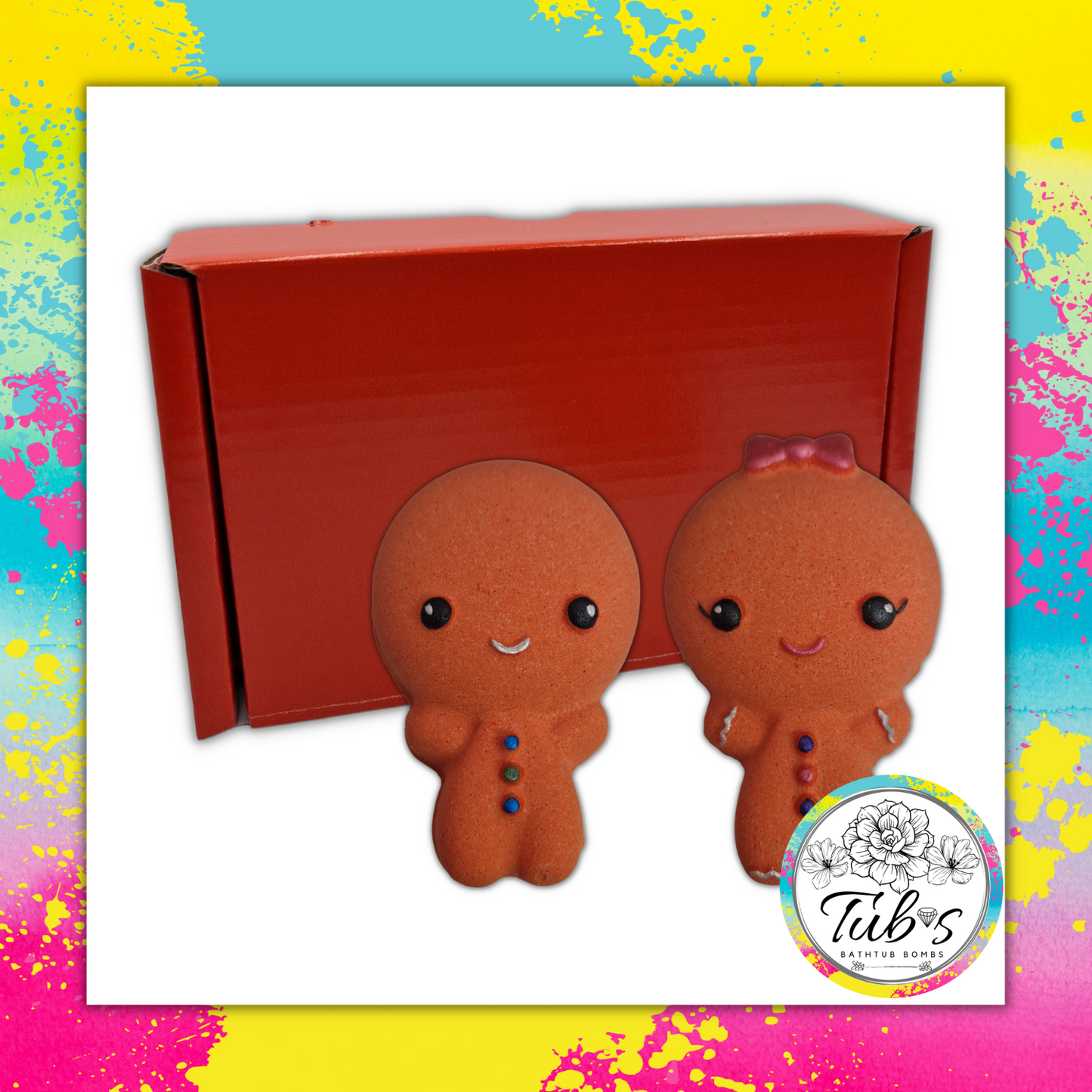 Cute Gingerbread People Bath Bomb Gift Set
